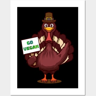 Thanksgiving Go Vegan Posters and Art